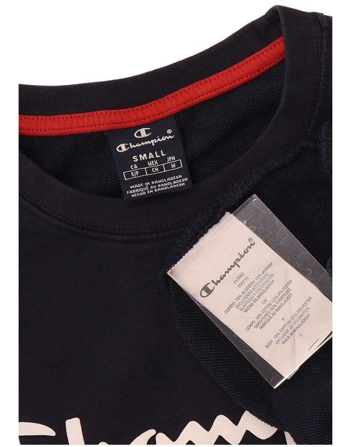 Męska bluza z grafiką Champion, mała, granatowa, bawełniana
