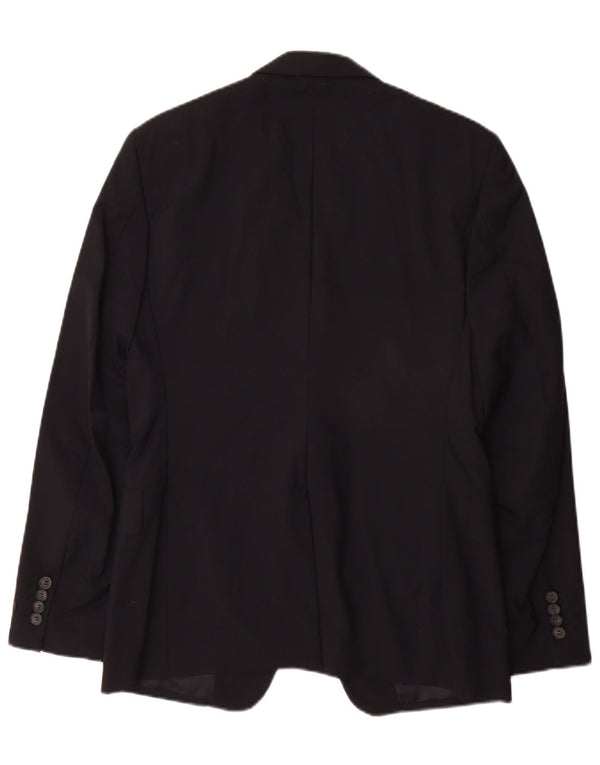 Męska marynarka zapinana na 2 guziki Prada IT 48 Średni granatowy wełniany