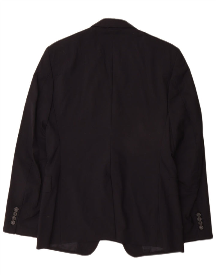 Męska marynarka zapinana na 2 guziki Prada IT 48 Średni granatowy wełniany