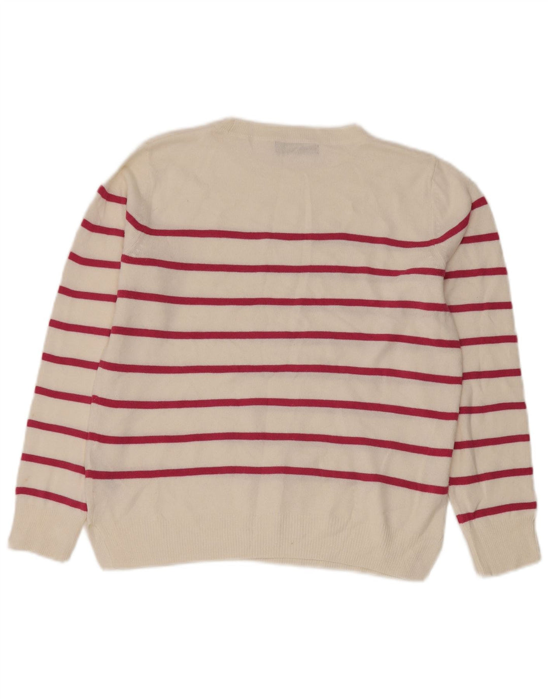 Marks & Spencer Damski sweter z okrągłym dekoltem UK 10 w małe białe paski
