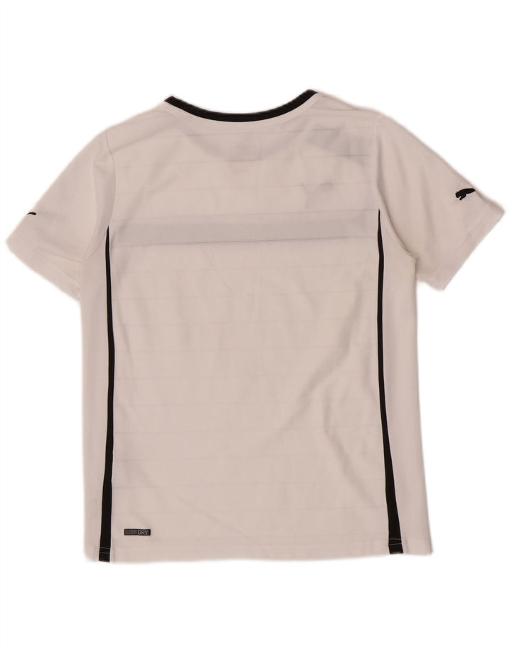 Chłopięcy T-shirt Puma Regular z grafiką, 11-12 lat, biały, z blokami kolorów