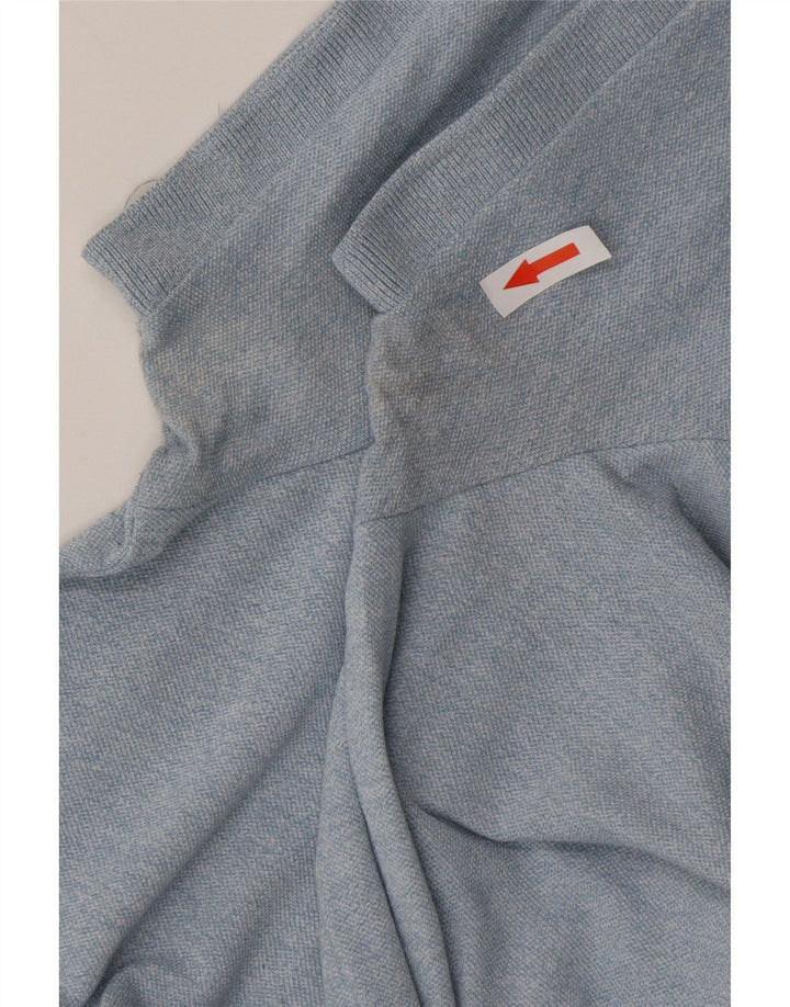 Męska koszulka polo HOLLISTER, mała, niebieska, bawełniana
