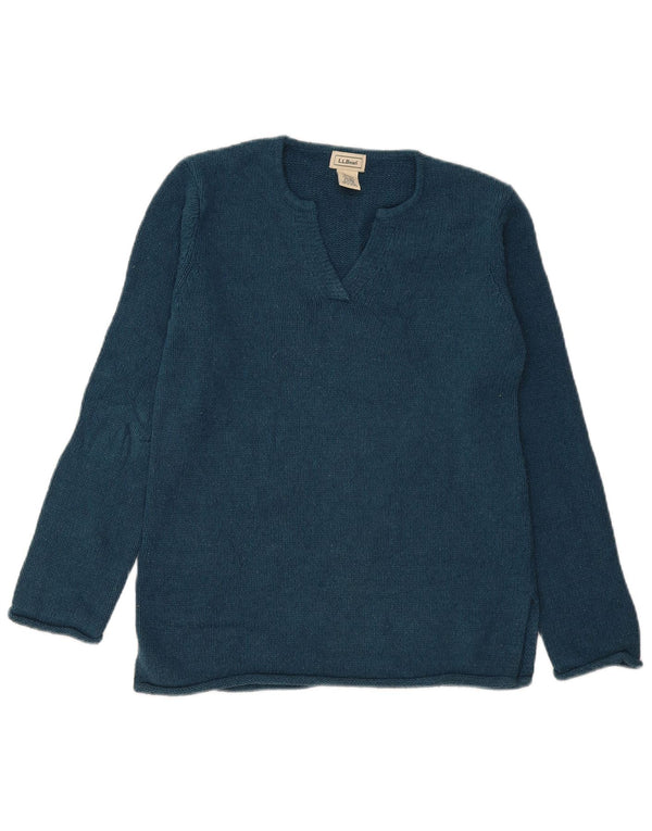 L.L.Bean Damski sweter oversize z dekoltem w szpic UK 6 XS Granatowy jedwab