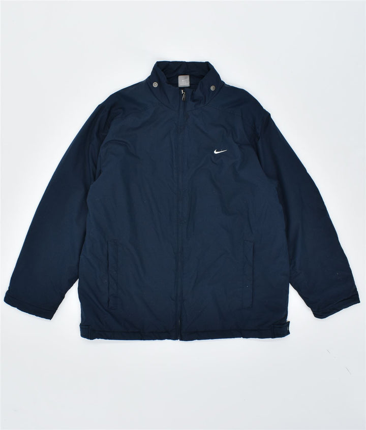 Męska kurtka wiatrówka NIKE UK 42/44, duży granatowy poliester