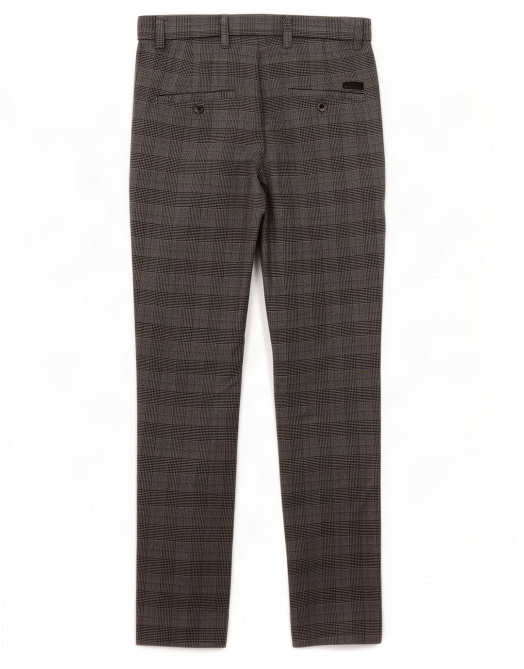 Męskie spodnie garniturowe Jack & Jones Marco W28 L30 w szarą kratkę, poliester