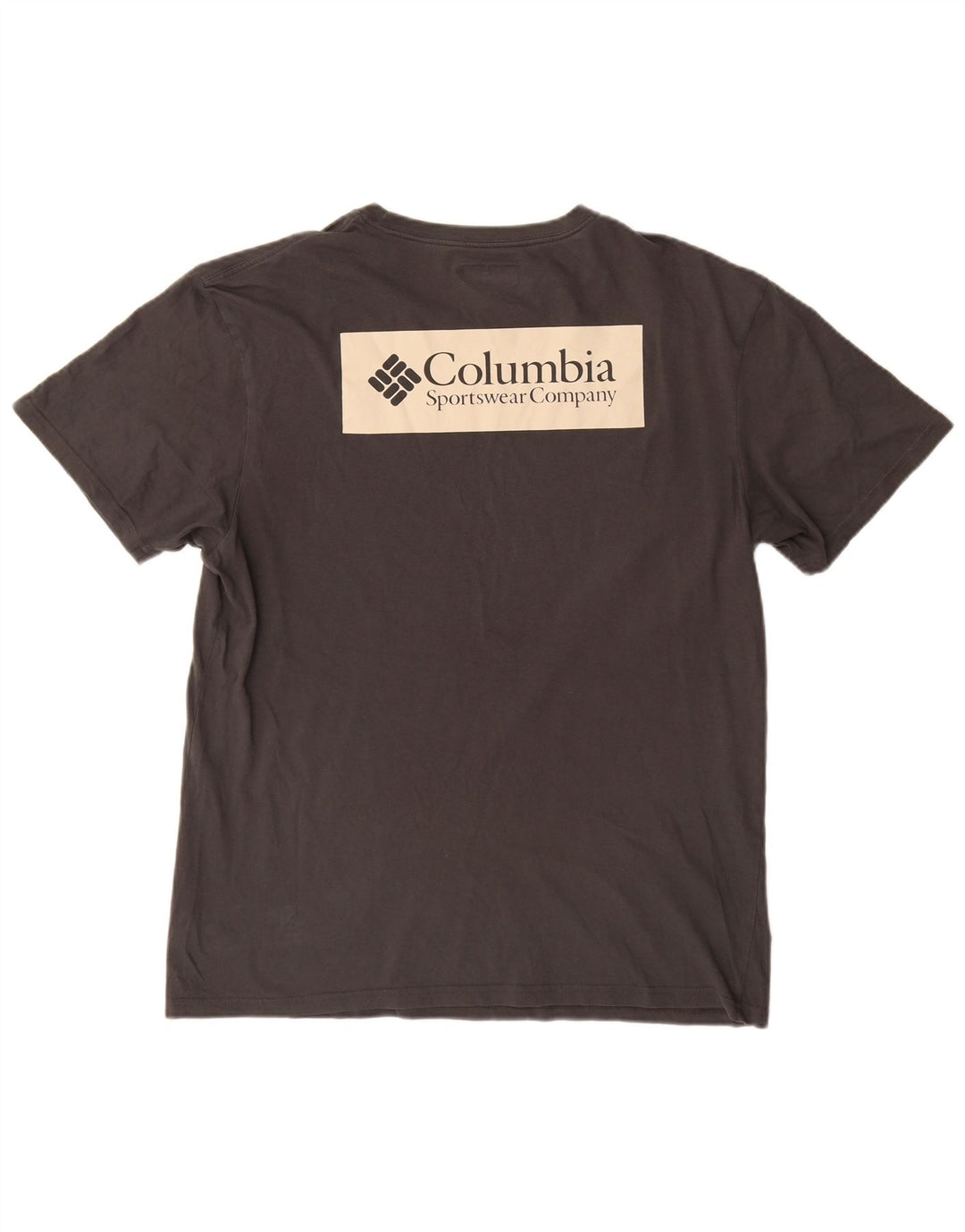Męski T-shirt z grafiką Columbia, duży, szary, bawełniany