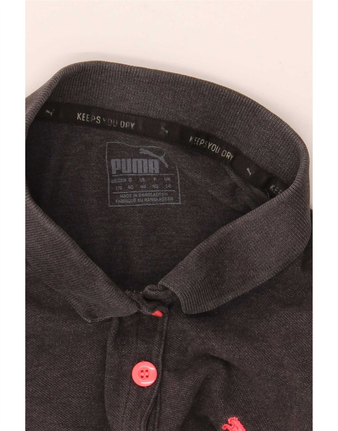 Damska koszulka polo Puma z krótkim rękawem i regularnym krojem, UK 14, średnia szarość