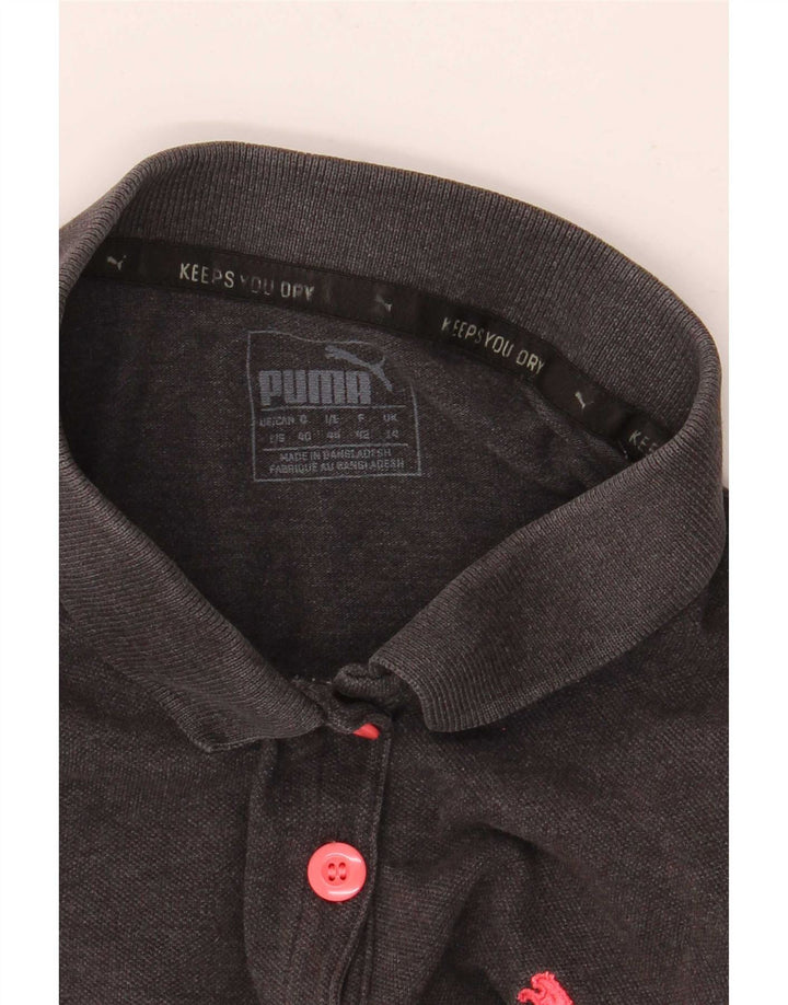 Damska koszulka polo Puma z krótkim rękawem i regularnym krojem, UK 14, średnia szarość