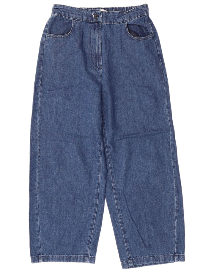 Damskie jeansy z szeroką nogawką Zara XS W24 L25 Niebieskie bawełniane