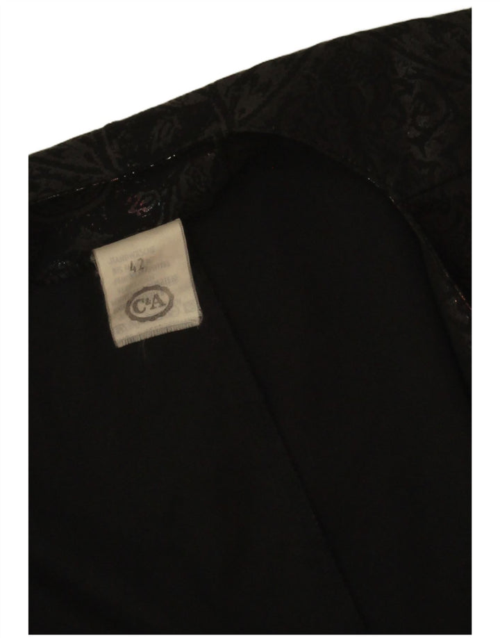 Damski top bolerko z rękawem 3/4 C & A IT 42, średni czarny paisley