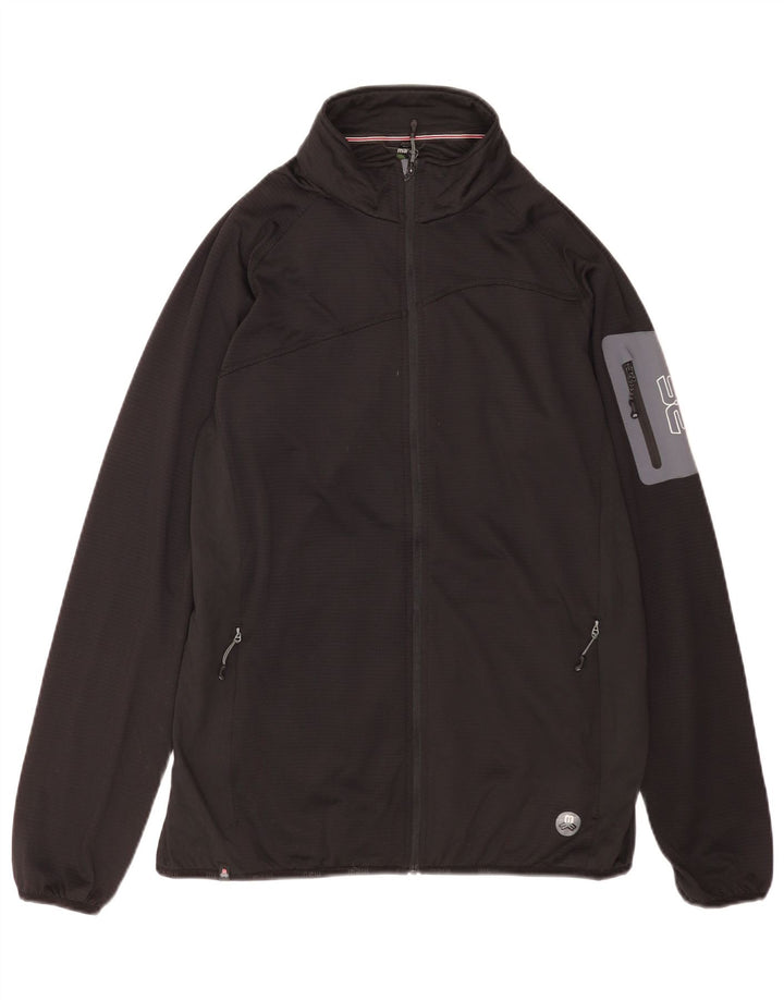 Męska kurtka dresowa Maul IT 54 XL, czarny poliester z blokami kolorów