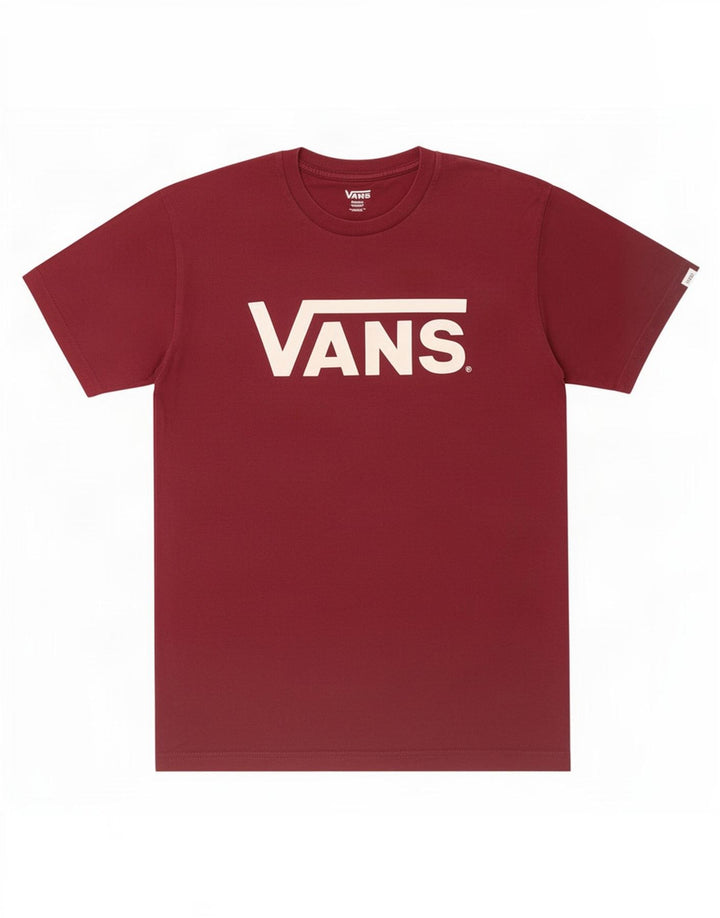 Męski T-shirt z grafiką Vans, mały, bordowy, bawełniany