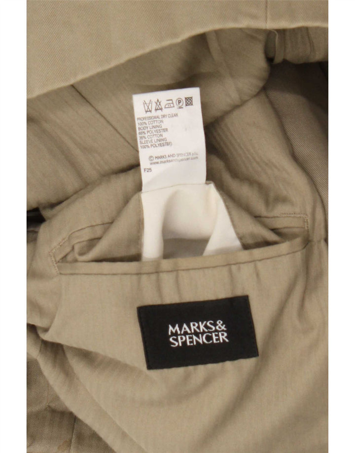 Marks & Spencer Męska marynarka zapinana na 3 guziki, UK 44 XL, bawełna khaki