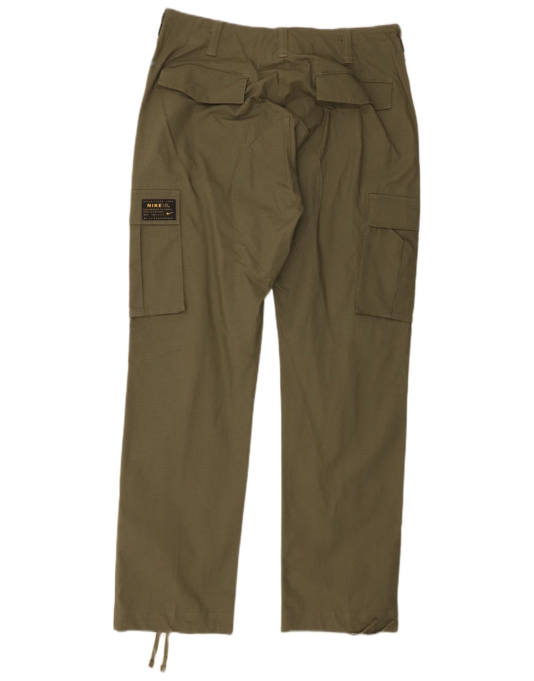 Męskie spodnie cargo Nike Straight W32 L30 Khaki, bawełniana krata