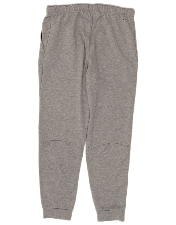 Męskie spodnie dresowe Nike Dri Fit, duże, szare, poliestrowe