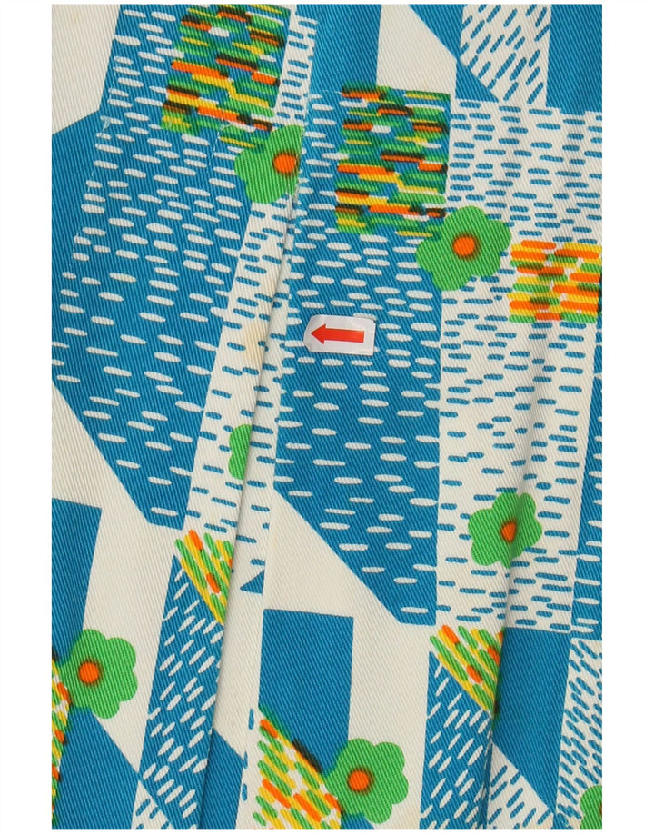 Damska spódnica w kształcie litery A VINTAGE IT 48 XL W38 Niebieska geometryczna