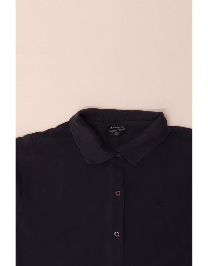 Bluzka damska CHAMPION z krótkim rękawem UK 18 XL granatowa