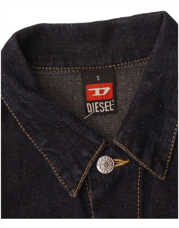 Damska kurtka jeansowa Diesel Crop UK 10, mała, granatowa, lniana