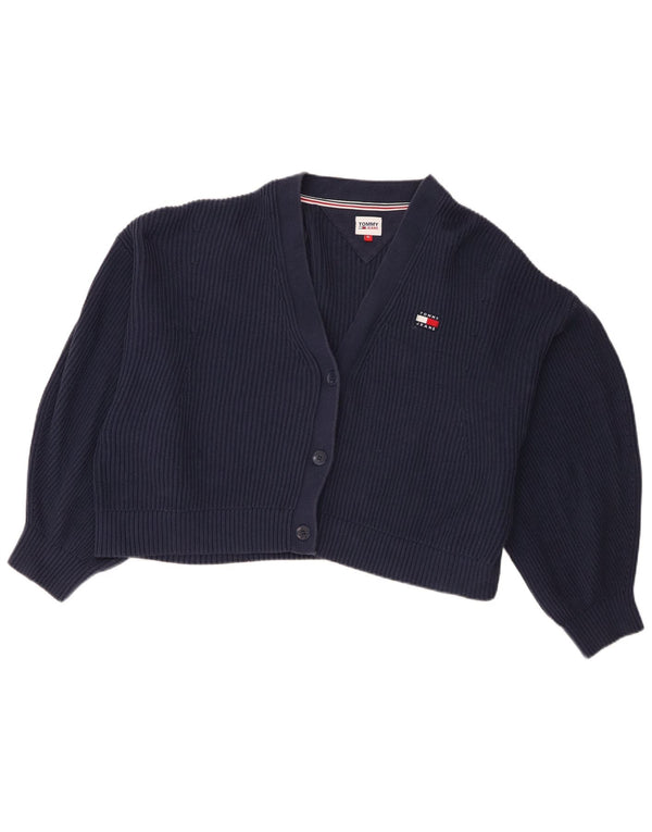 Damski sweter oversize Tommy Hilfiger Crop Cardigan UK 18 XL granatowy