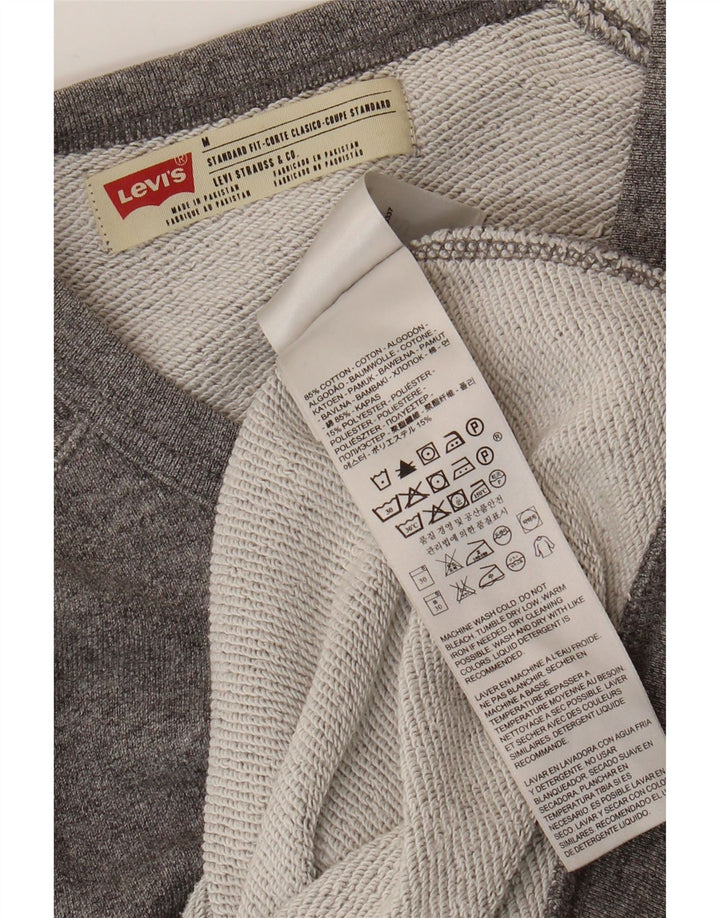 Męski sweter LEVI'S o standardowym kroju, średnioszary, bawełniany w cętki