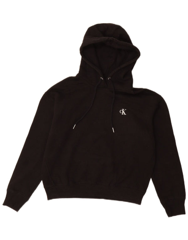 Damski sweter z kapturem CALVIN KLEIN JEANS UK 14, średni czarny, bawełniany