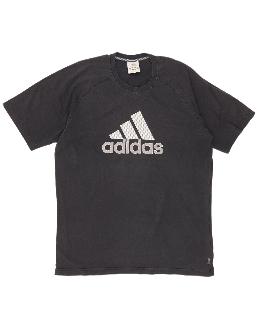 Męski T-shirt z grafiką ADIDAS, duży, czarny, bawełniany