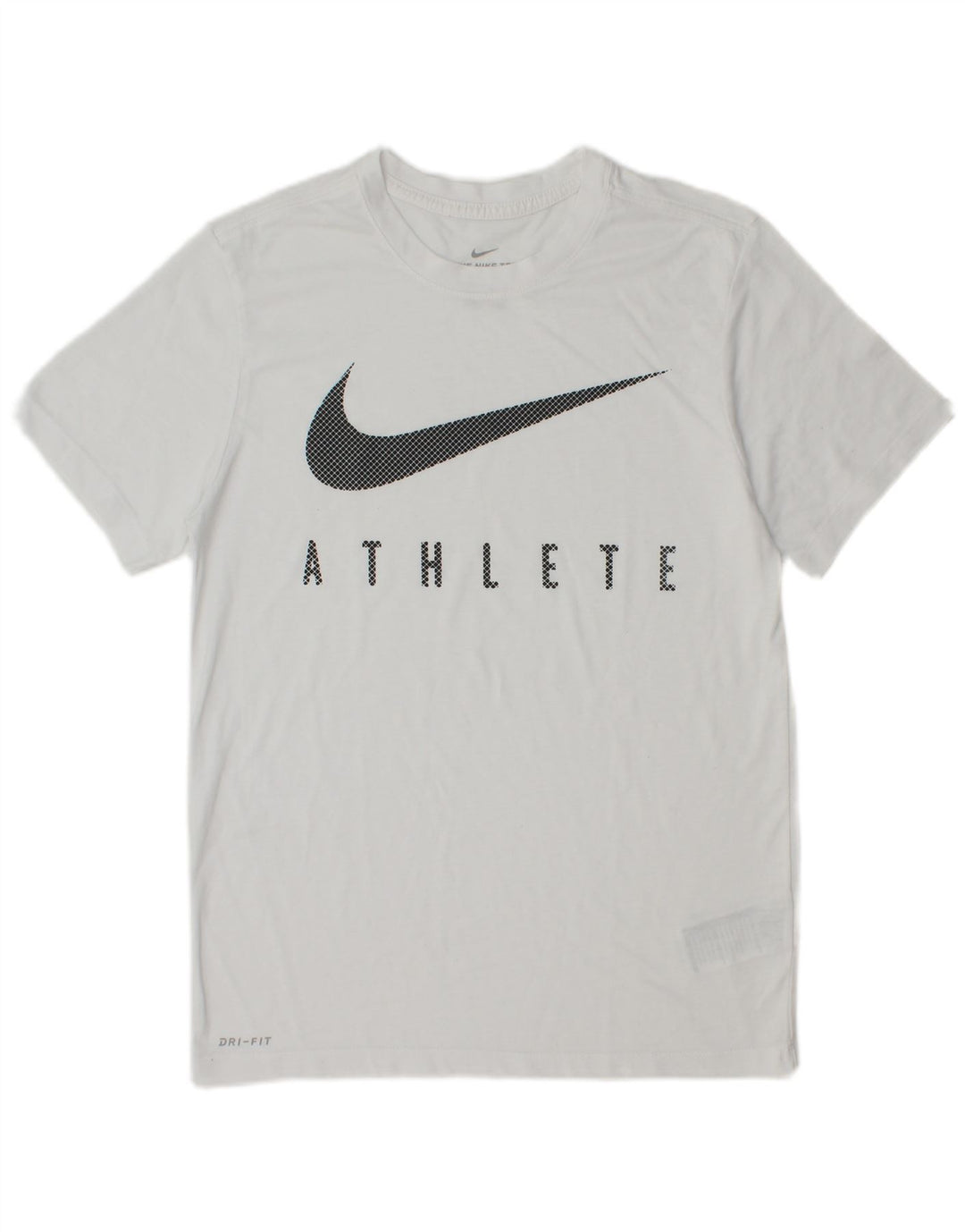 Męski T-shirt Nike Dri Fit z grafiką, mały, biały poliester