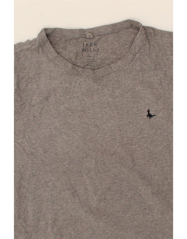JACK WILLS Mens Stretch T-Shirt Top Small Grey Cotton Vintage Jack Wills and Second-Hand Jack Wills from Messina Hembry 