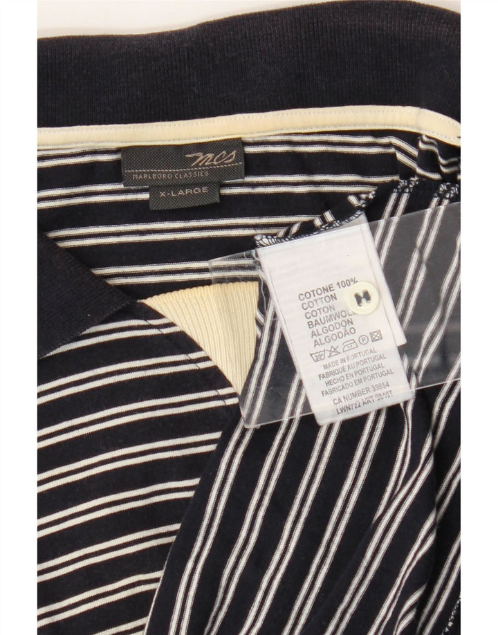 Męska koszulka polo Marlboro Classics XL, bawełniana w granatowe paski