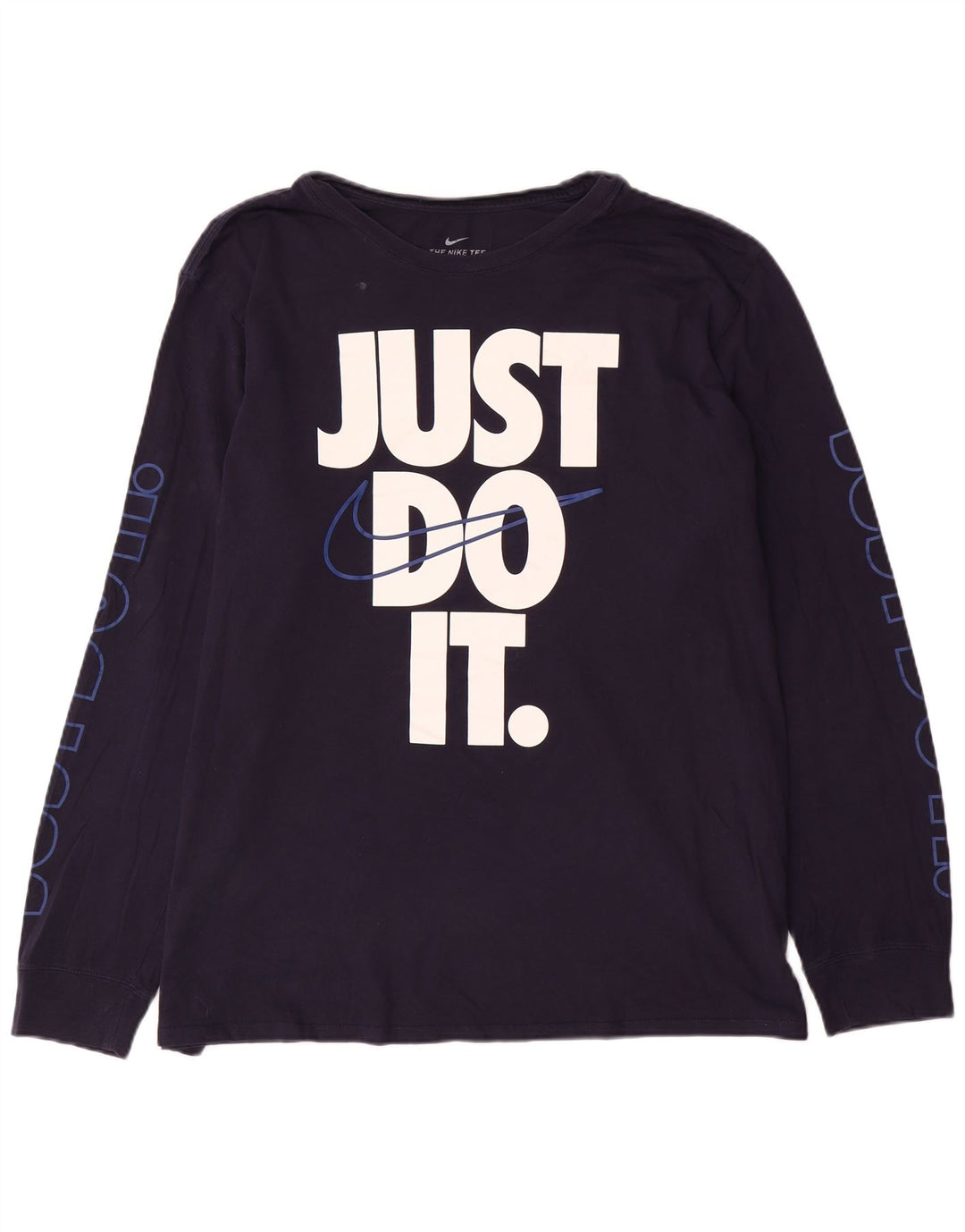 Męski T-shirt z grafiką Nike z długim rękawem, 2XL, granatowy