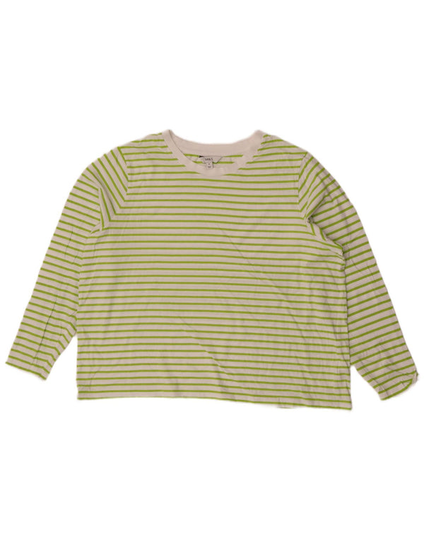 Marks & Spencer Damski top z długim rękawem UK 20 2XL, bawełniany w białe paski