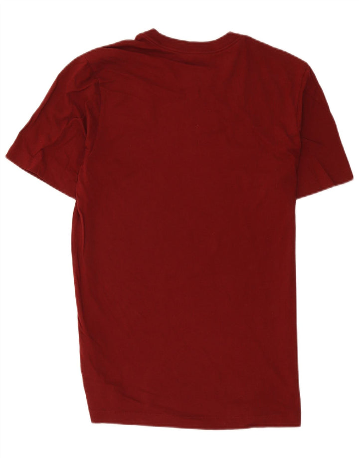 T-shirt męski Nike, mały, bordowy, bawełniany