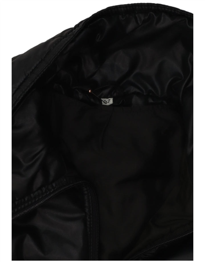 VINTAGE Mens Padded Jacket IT 52 XL Black