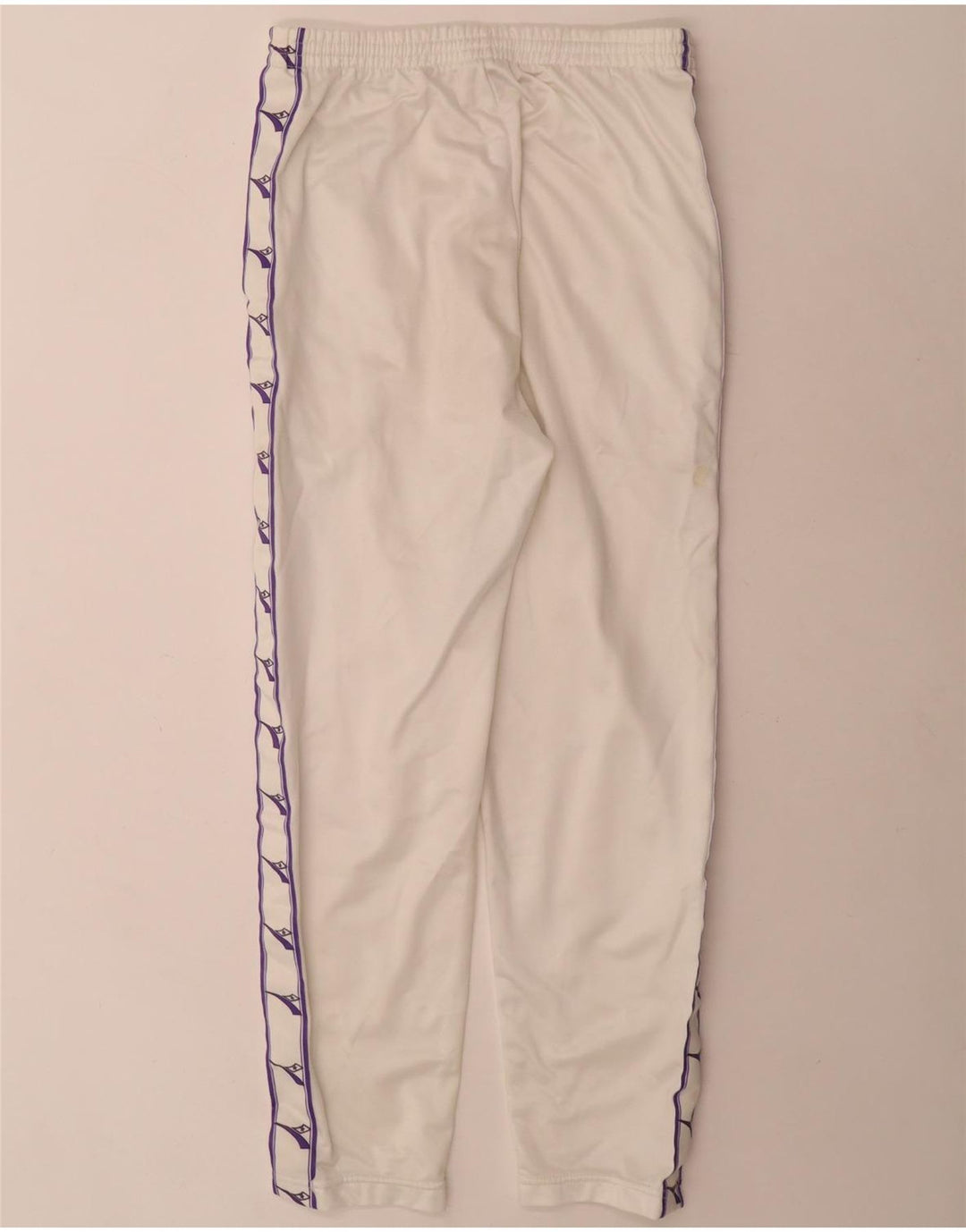 Damskie spodnie dresowe Diadora UK 10, małe, białe, poliestrowe