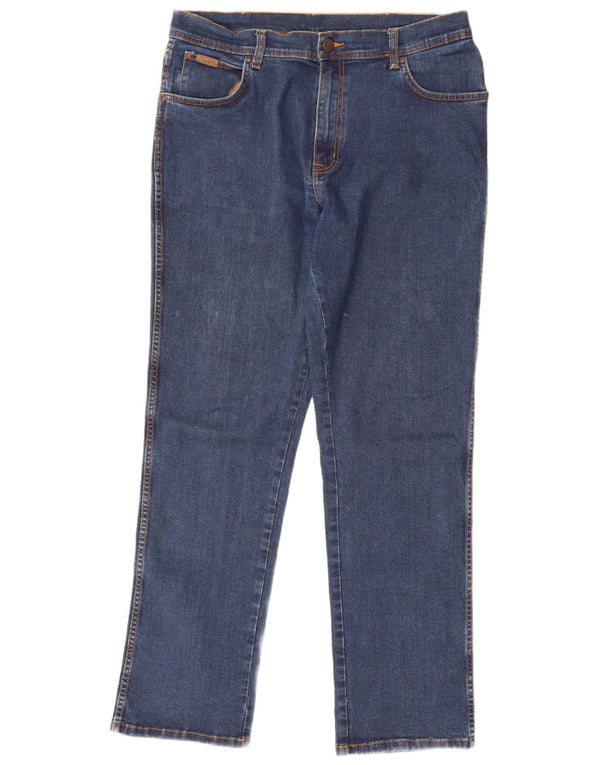 Męskie jeansy WRANGLER Texas Stretch Straight W36 L34 Niebieskie, bawełniane