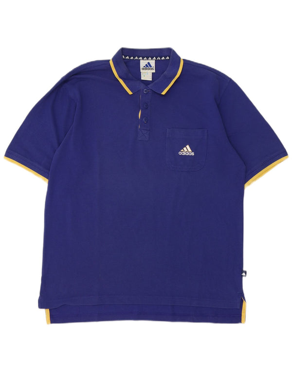 Męska koszulka polo Adidas UK 42/44, duża, granatowa, bawełniana