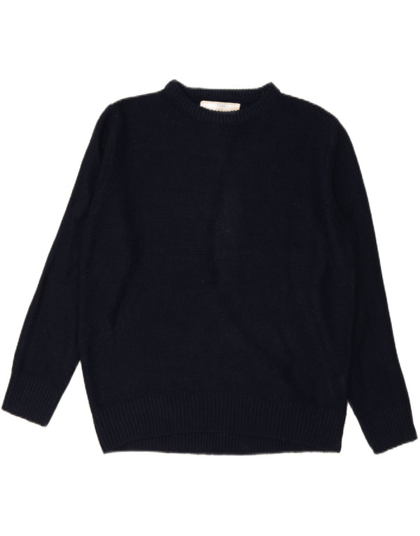 Damski sweter oversize z dekoltem w łódkę Zara UK 14, średni granatowy