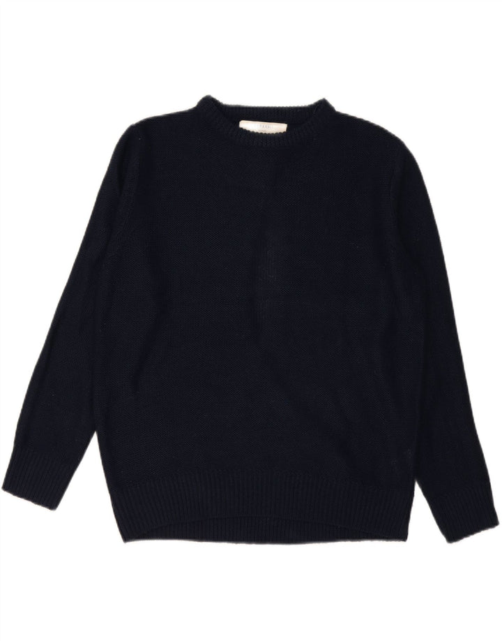 Damski sweter oversize z dekoltem w łódkę Zara UK 14, średni granatowy
