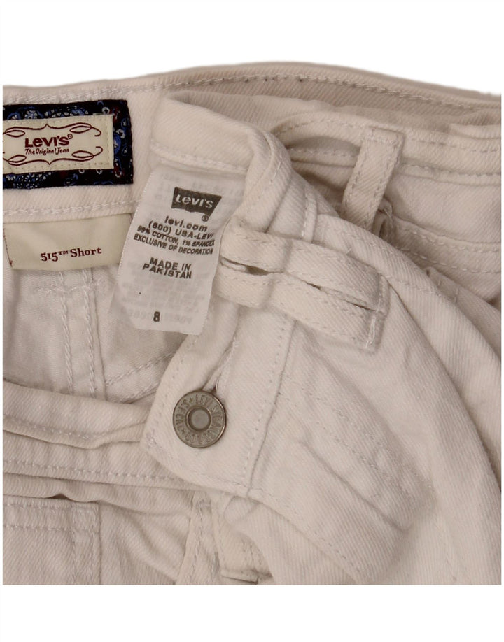 Damskie spodenki jeansowe LEVI'S 515 US 8 Medium W30, biała bawełna