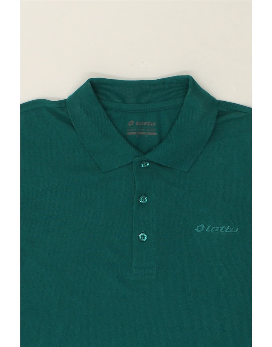 LOTTO Mens Polo Shirt   Medium Green Cotton Vintage Lotto and Second-Hand Lotto from Messina Hembry 