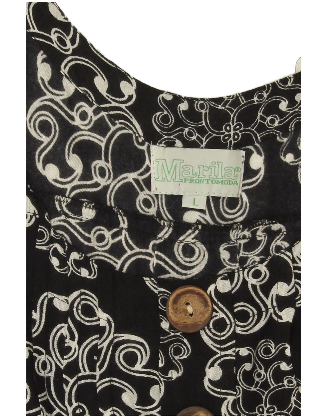 Marila damska tunika bez rękawów, oversize, UK 16, duża czarna paisley