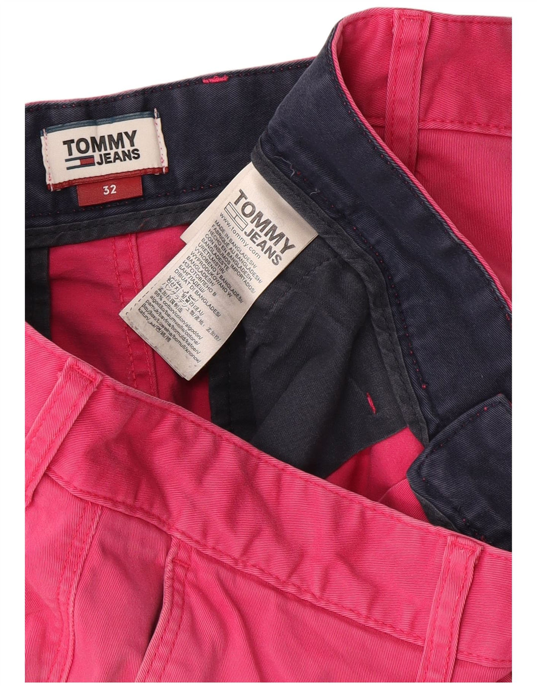Męskie spodenki Chino Tommy Hilfiger W32 Średni różowy bawełniany