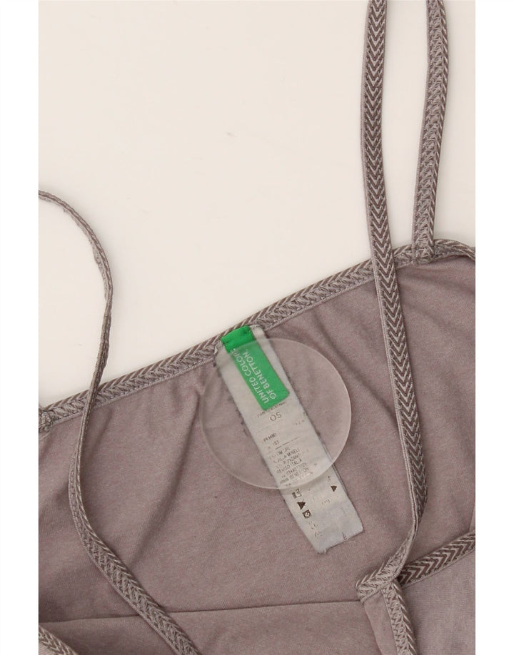 Damski top na ramiączkach Benetton UK 8 Small, szary poliamid