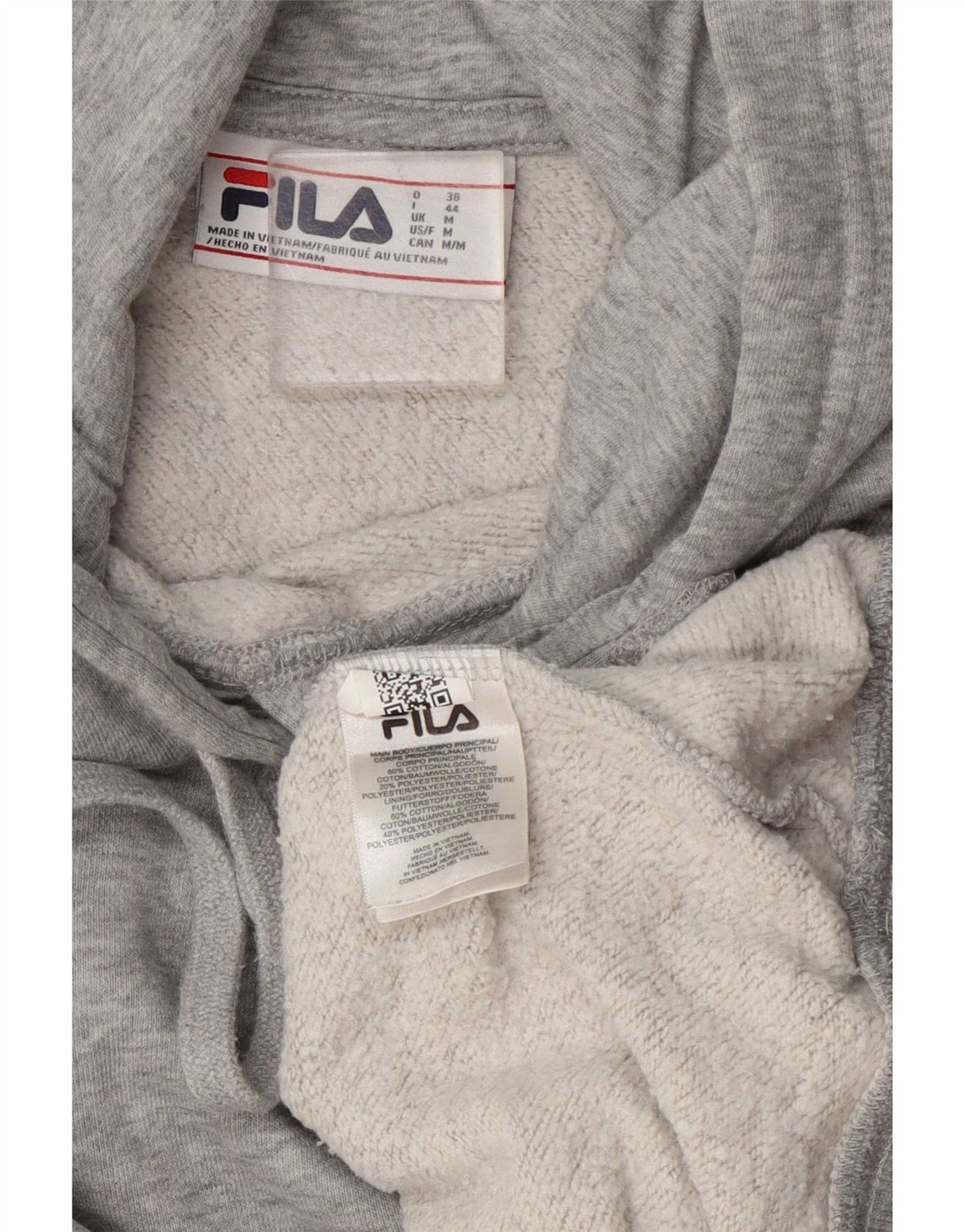 Damski sweter z kapturem Fila UK 14 Średni szary, bawełniany