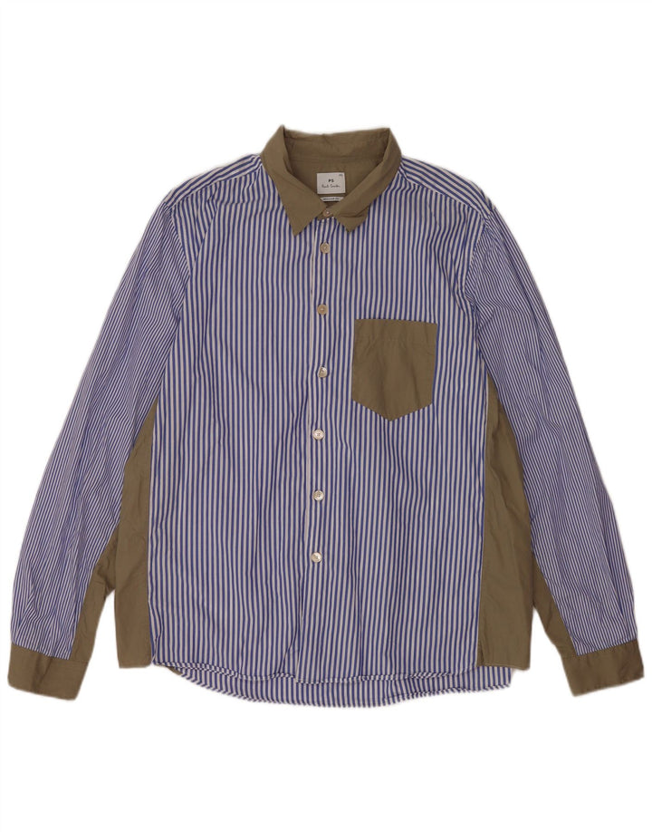 Koszula męska Paul Smith o regularnym kroju 2XL, niebieska, bawełniana w bloki kolorów
