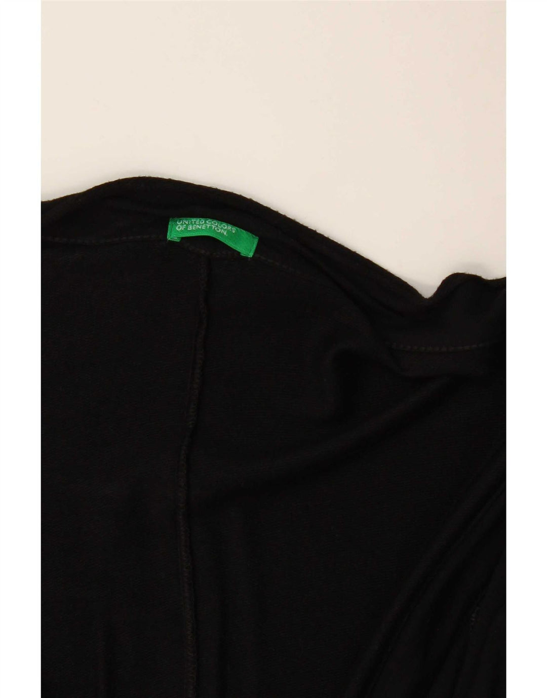Asymetryczny sweter damski Benetton UK 12, średni czarny