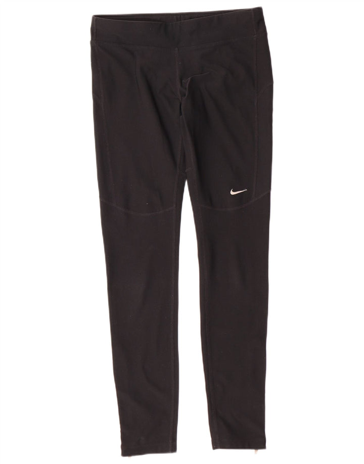 Legginsy damskie NIKE UK 10, małe, czarne, poliestrowe