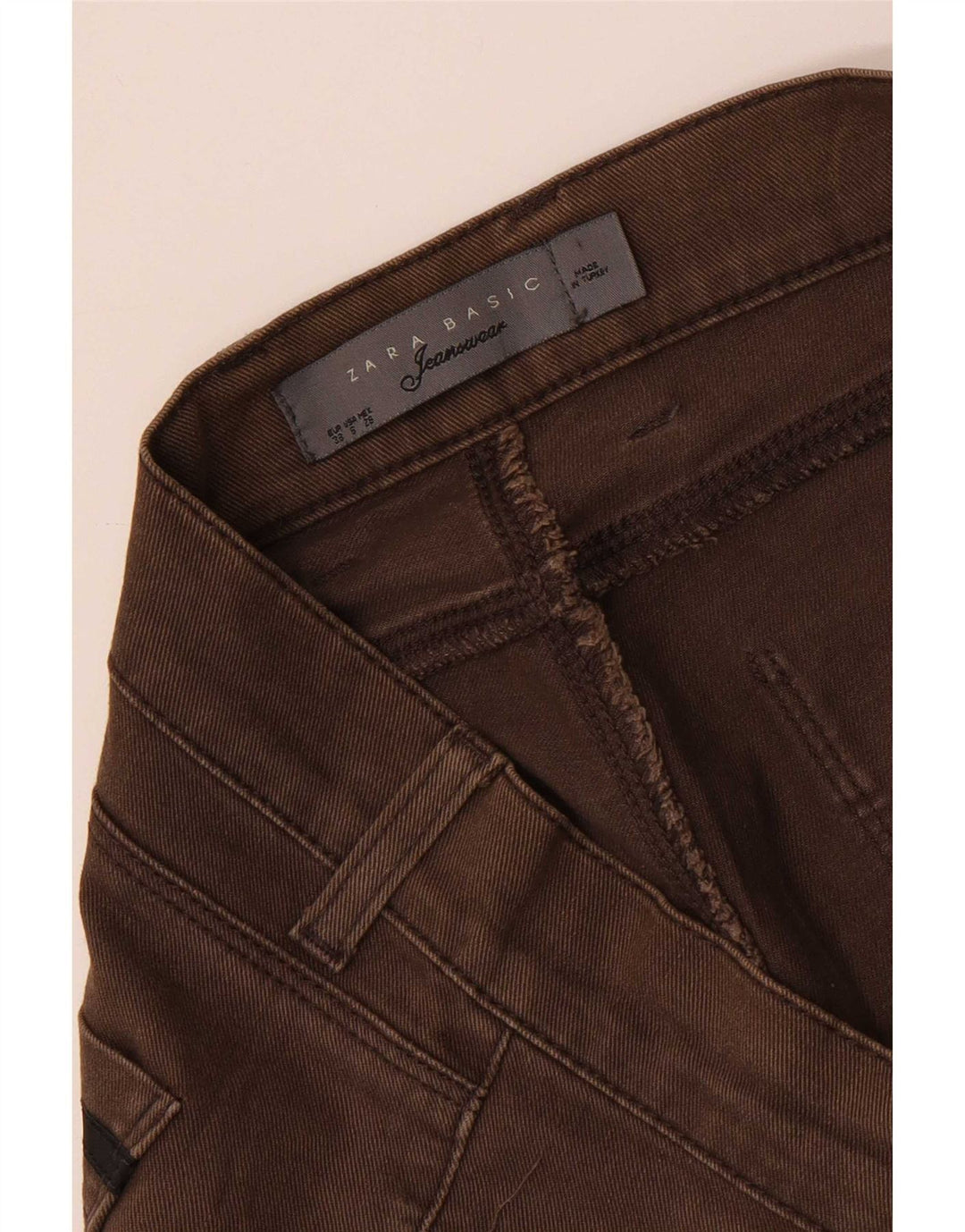 Dżinsy damskie Zara EU 38 Small W28 L31 brązowe