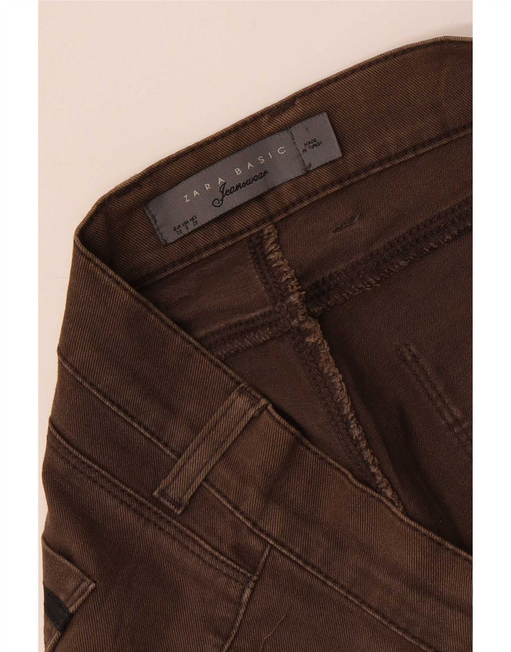 Dżinsy damskie Zara EU 38 Small W28 L31 brązowe