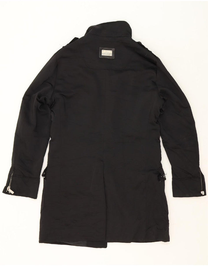 VINTAGE Womens Military Overcoat UK 14 Medium Black Vintage Vintage and Second-Hand Vintage from Messina Hembry 